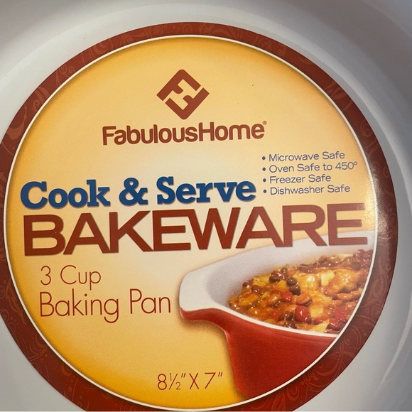 Pair Small Bakeware Pans Beige/White Fabulous Home - Picture 6 of 9